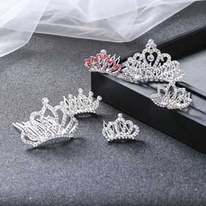 Robe diadème en strass pour enfants, accessoires de <span class=keywords><strong>mariage</strong></span>, décoration en plumes, de <span class=keywords><strong>luxe</strong></span> personnalisés, petits diadèmes et couronnes pour enfants, collection été - Product Image 6