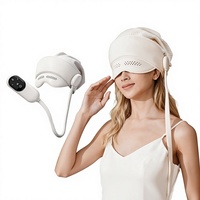Casco de Masaje Eléctrico de Alta Gama con Airbag, Envolvente, con Calefacción Automática, para Uso Doméstico, Integrado para Cabeza y Ojos