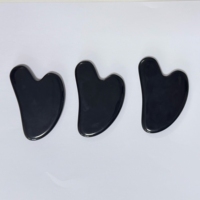 Tablero de obsidiana Gua Sha más barato, calidad Normal, piedra facial de obsidiana negra, Cara de Jade Guasha