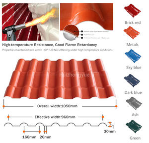 Teja de Techo ASA Estilo Terracota de 2.0-2.7mm, Resistente al Calor, Teja de Resina Sintética ASA para <span class=keywords><strong>Casa</strong></span>, Villa, Diseño Tradicional Personalizado - Product Image 6