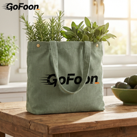 Sac fourre-tout en velours côtelé à prix avantageux, vente en gros d'usine, logo personnalisé, couleur personnalisée, écologique, réutilisable, sac de transport quotidien, sac de sport