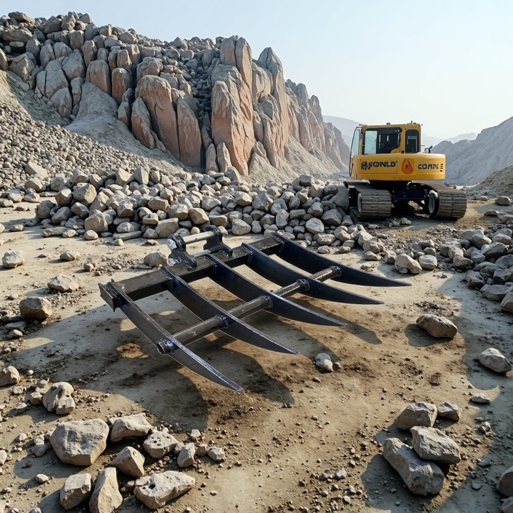 Mini Excavator Rake Accessories Construction Machinery Attachments for Sale