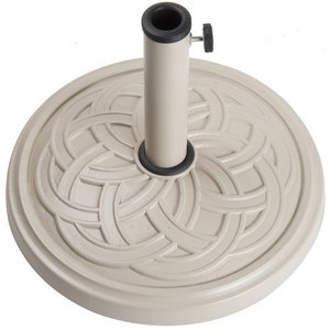 12KG White Plastic Cement Filled <strong>Weight</strong> <strong>Base</strong> for Umbrella <strong>Parasols</strong> <strong>Base</strong> Outdoor Umbrella Patio <strong>Base</strong> - Product Image 1