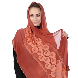 High Quality Women's Chiffon Muslim Scarf Ramadan Soft Solid Instant Shawls Head scarf