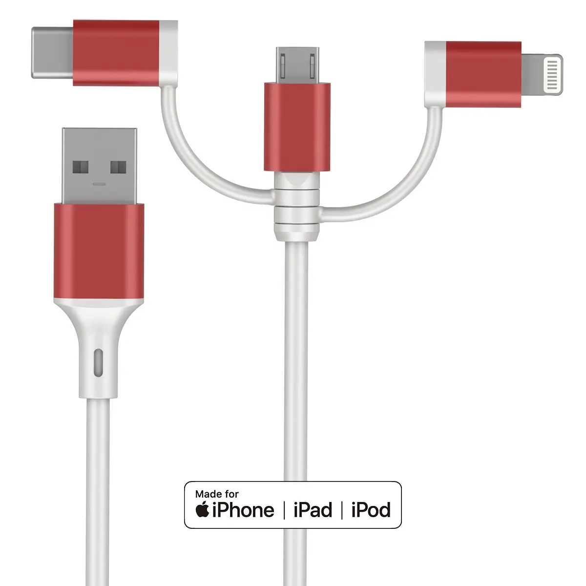 גובה איכות OEM Kabel 3 ב 1 מהיר טעינת USB כבל נתונים