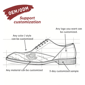 OEM Custom Office Career Lace-up Solid Square Toe Waterproof Breathable Anti-Slip Oxford Cowhide Spring Wedding Shoes Comfort - Product Image 3