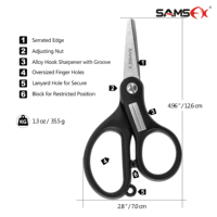 Kit d'outils pour la pêche à la carpe SAMSFX avec ciseaux, combo pour la pêche à la carpe, aiguille à appâter