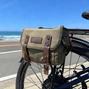 Fabricant OEM/ODM toile + sac de selle de <span class=keywords><strong>vélo</strong></span> en <span class=keywords><strong>cuir</strong></span> véritable sac à outils de cadre de <span class=keywords><strong>vélo</strong></span> de style <span class=keywords><strong>vintage</strong></span> pour hommes avec logo en relief - Product Image 3