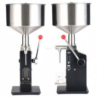 Machine de remplissage manuelle A03 pour liquides, cosmétiques, boissons, crèmes, pâtes, huiles, jus – Capacité du trémie 5-100 ml