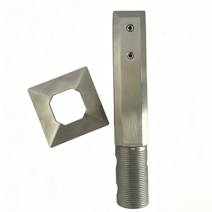 Accessori per Recinzioni Piscina <span class=keywords><strong>in</strong></span> Acciaio Inox 316, Montaggio a Incasso su <span class=keywords><strong>Cemento</strong></span>, Perno per Vetro con Punta Quadrata Lunga - Product Image 5