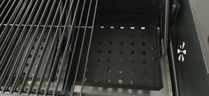 Buitenkeuken barbecue smoker grote trolley tuinfeest zwarte flambe trolley bbq houtskoolgrill carbon steel - Product Image 4