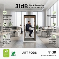 Installation facile, cabines de bureau durables, cabine téléphonique insonorisée classe A, haute performance acoustique, cabine de travail silencieuse