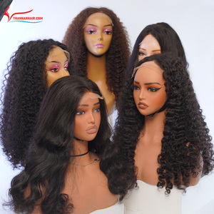 SUPER VENTE!!! Combo perruques extension de cheveux humains steam curl perruques vietnamiennes cheveux naturels de couleur noire et brune - Product Image 2