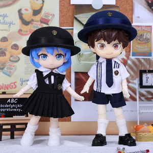 New ob11 búp bê Quần áo đồng phục học sinh phù hợp với áo sơ mi váy quần hat cho 17cm obitsu11 búp bê của quần áo phụ kiện - Product Image 1