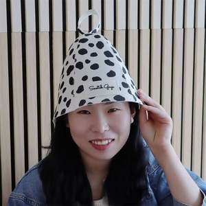 Chapeau de sauna Viking personnalisé Banya feutre de laine tissu lin - Product Image 2