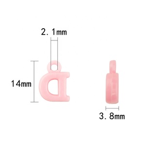 Cuentas de Letras Mixtas de Plástico y Lucite, Cinturón de Colores, Colgante Inglés, Abalorios Hechos a Mano - Product Image 5