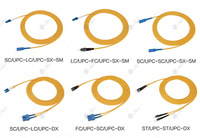 Harga Pabrik Kabel Patch SM G652D Konektor ST/FC/SC/LC Low Loss untuk CATV Diameter 0.9/2.0/3.0mm 1M 3M Panjang Kustom PVC/LSZH