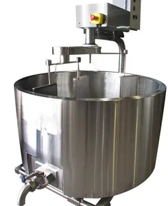 Machines de traitement de la cuve de fromage laitier 100l Couteau de coupe détachable avec contrôleur de vitesse 200 300 500 1000 Lite