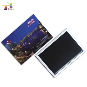 Wholesale 80*53mm Travel World City Tourist Custom Plate Metal Palestine Fridge Cheap Square Souvenir Tinplate Magnet Sticker