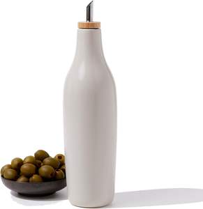 Bouteille de distributeur d'huile d'olive en céramique de grande capacité de conception moderne noire de 16.9 onces pour le récipient d'huile de <span class=keywords><strong>vinaigre</strong></span> - Product Image 2