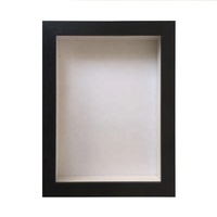 PS/MDF bois matériel bois naturel couleur blanche fleur séchée spécimen vitrine 3cm profondeur ombre boîte cadre