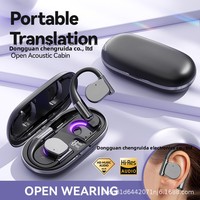 Écouteurs intra-auriculaires à conduction osseuse 5.4 avec traduction IA, étanches, pour le sport et la conduite, à oreille libre