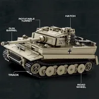 Reobrix 77031 2025 Nuevos Tanques Clásicos de la Segunda Guerra Mundial, Modelo de Tanque Pesado, Serie Militar, Ladrillos, Juguetes de Construcción DIY, Regalos para Niños, Conjuntos de Bloques de Construcción