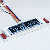 Layar waktu dan suhu DC 12V, saklar IP21 pintar dapat diredupkan Sensor sentuh LCD seluruh layar untuk kaca kamar mandi