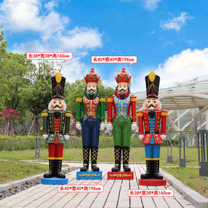 Assiettes de Noël en fibre de verre Costume de père Noël en plastique <span class=keywords><strong>Casse</strong></span>-<span class=keywords><strong>noisette</strong></span> en fibre de verre - Product Image 4