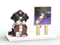 Bloques de Construcción Personalizados con Foto de Mascota, Regalo Educativo de Plástico ABS para Perros y Gatos, Recuerdo DIY de Animal, Juguete de Ladrillos