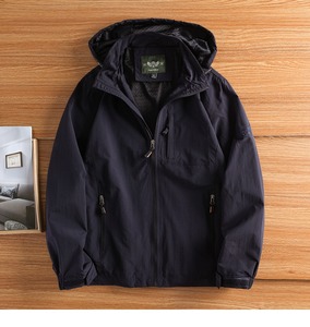 Liu Ming svendita 2025 autunno giacca a vento <span class=keywords><strong>abbigliamento</strong></span> impermeabile campeggio Outdoor giacca giacca con cappuccio per gli uomini - Product Image 4