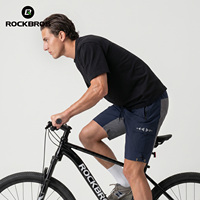 ROCKBROS YPK059 Short de cyclisme pour homme, double couche, doublures rembourrées amovibles, 400g, respirant, séchage rapide, M-4XL