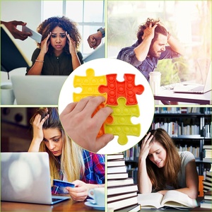 Juguete sensorial para aliviar el estrés, puzle de burbujas con hoyuelos simples, juego de burbujas de Navidad, novedad - Product Image 5