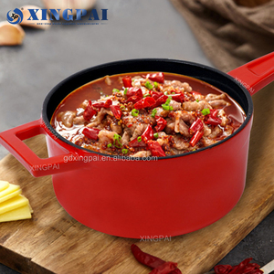 Xingpai thiết bị phục vụ gang nấu ăn nồi tráng men gang một nồi nấu ăn sắt đúc đồ nấu nướng bộ với kính nắp - Product Image 3