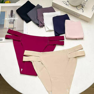 Culottes en soie glacée pour femmes, découpées au laser, taille basse, écologiques, sans coutures, respirantes, grandes tailles, vente en gros - Product Image 1