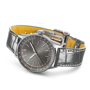 Reloj <span class=keywords><strong>de</strong></span> Cuarzo Mecánico <span class=keywords><strong>de</strong></span> Acero Inoxidable con Esfera Simple y Regla Deslizante <span class=keywords><strong>de</strong></span> la Serie <span class=keywords><strong>de</strong></span> Aviación Deportiva Retro <span class=keywords><strong>de</strong></span> Lujo para Breitling - Product Image 1