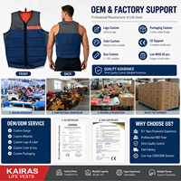 Gilet de sauvetage professionnel pour rafting en eaux vives 120-150N en mousse NBR, gilet de sauvetage commercial pour kayak et canyoning
