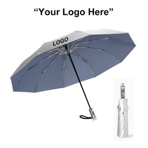 Parapluie Grande Taille Double Usage avec Revêtement Argenté, Entièrement Automatique, Pliant Mécaniquement, Protection Solaire et Anti-UV pour Hommes et Femmes, Vente en Gros - Product Image 2