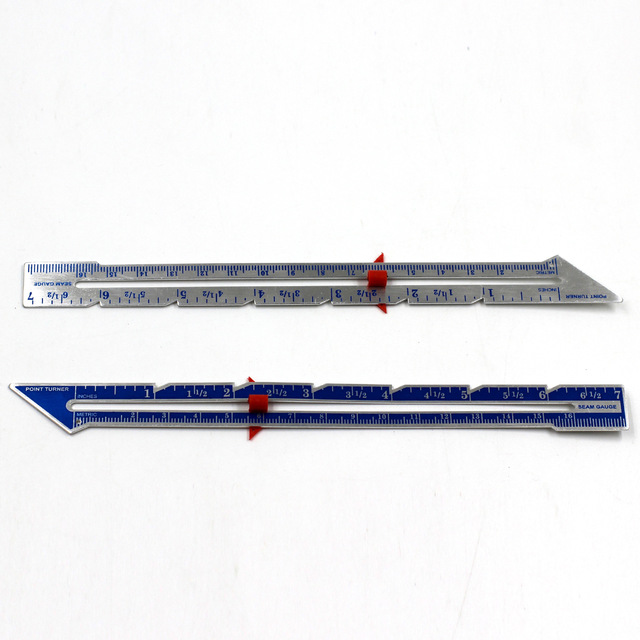 Sliding Gauge Metal Sewing Accessory Seam Measure Tool for Patchwork Quilting DIY Fabric Craft Knitting Gauge