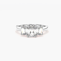 Bague de fiançailles de luxe en argent avec halo caché en moissanite et diamant, bijoux fins élégants pour femme, cadeau de mariage ou de demande en mariage