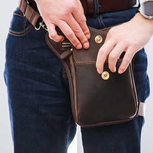 Riñonera de Cuero Genuino, Deportiva, para Senderismo, Personalizada, Vintage, Impermeable, con Cierre de Cremallera, Unisex, para Teléfono, para Actividades al Aire Libre - Product Image 2