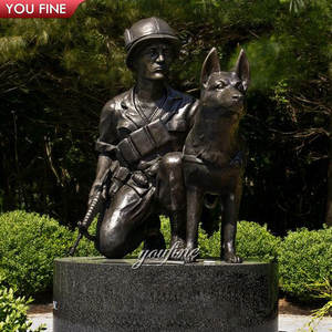 YOUFINEベテランパーク記念サイトの屋外アートのためのブロンズ女性とバトルクロス記念像 - Product Image 6