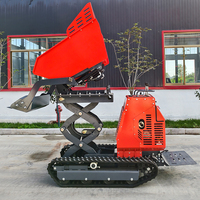 Grande réduction Mini dumper de 1000 kg de type chenille Chargeur à chenilles Tracteur chargeur avec système entièrement hydraulique Moteur EPA