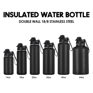 <span class=keywords><strong>Borraccia</strong></span> Sportiva Isolata in Acciaio Inox a Doppia Parete con Bocca Larga, 1 Litro, 32oz, Nuovo Design con Cannuccia e Logo Personalizzato per Campeggio - Product Image 5