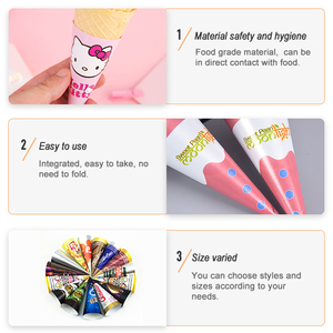 Ống Cuộn Giấy Hình Nón Kem Dùng Một Lần In Logo Tùy Chỉnh - Product Image 2