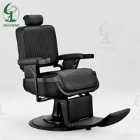 Fauteuil de salon Jincheng, nouveau modèle moderne, en cuir coloré, à fond rond, avec grande pompe hydraulique, pour barbier