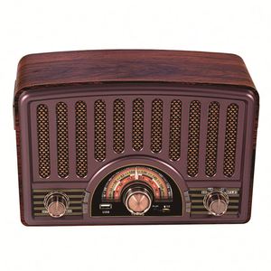 R-1927BT rétro vintage multi-bandes véritable <span class=keywords><strong>radio</strong></span> rechargeable en bois avec lecteur mp3 et fente pour lampe haut-parleur à <span class=keywords><strong>dents</strong></span> bleues - Product Image 3