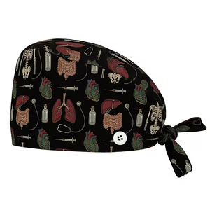 Gorros Quirúrgicos Unisex con Forro <span class=keywords><strong>de</strong></span> Satén y Botones, Gorros <span class=keywords><strong>de</strong></span> Enfermera con Estampado <span class=keywords><strong>de</strong></span> Dibujos Animados, Gorros Médicos para Doctores, Gorros Quirúrgicos Transpirables - Product Image 3