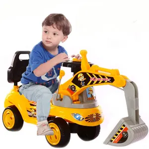 Toptan CE yüksek kaliteli plastik çocuklar sallanan araba bebek sürgülü araba bebek açık ekskavatör oyuncak araba satılık