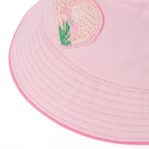 Nuevo Sombrero de Pescador de Algodón Rosa de Alta Calidad para Niños, Personalizado con Bordado, para Protección Solar al Aire Libre - Product Image 5